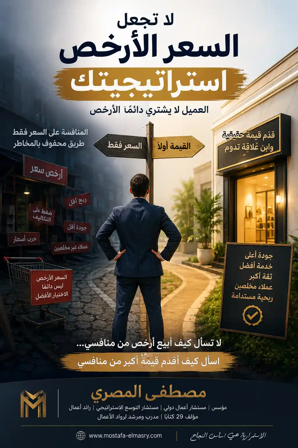 لا تجعل السعر الأرخص استراتيجيتك... العميل لا يشترى دائمًا الأرخص