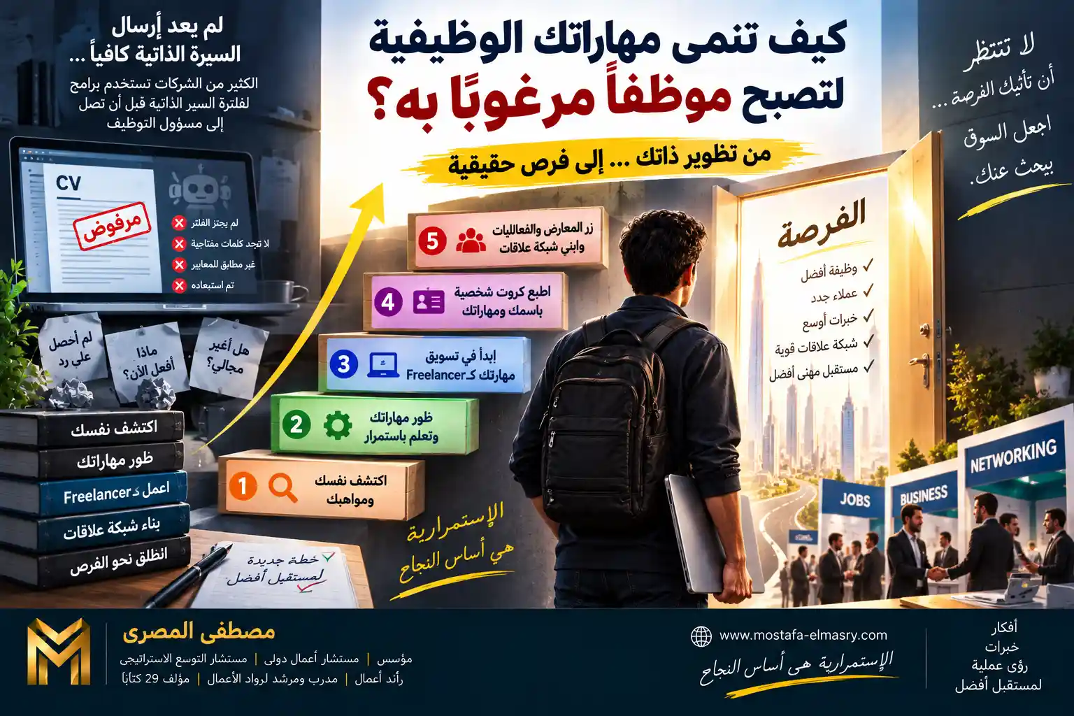 كيف تنمّى مهاراتك الوظيفىة لتصبح موظفًا مرغوبًا به؟